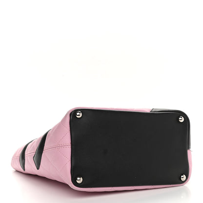Chanel Calfskin Quilted Medium Cambon Tote Pink Black 4 of 17
