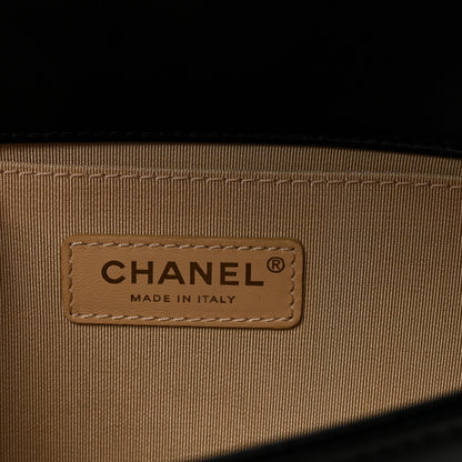 Chanel Lambskin Chain Quilted Medium Boy Flap Black 6 of 10