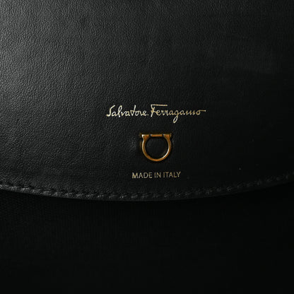 Salvatore Ferragamo Canvas Calfskin Gancini Bag Black 13 of 21