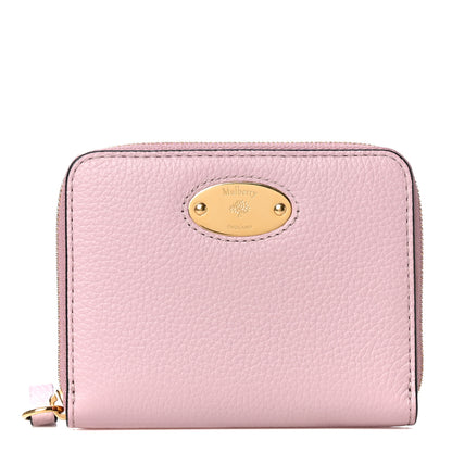Mulberry Small Classic Grain Compact Zip Wallet Powder Pink 1 of 13