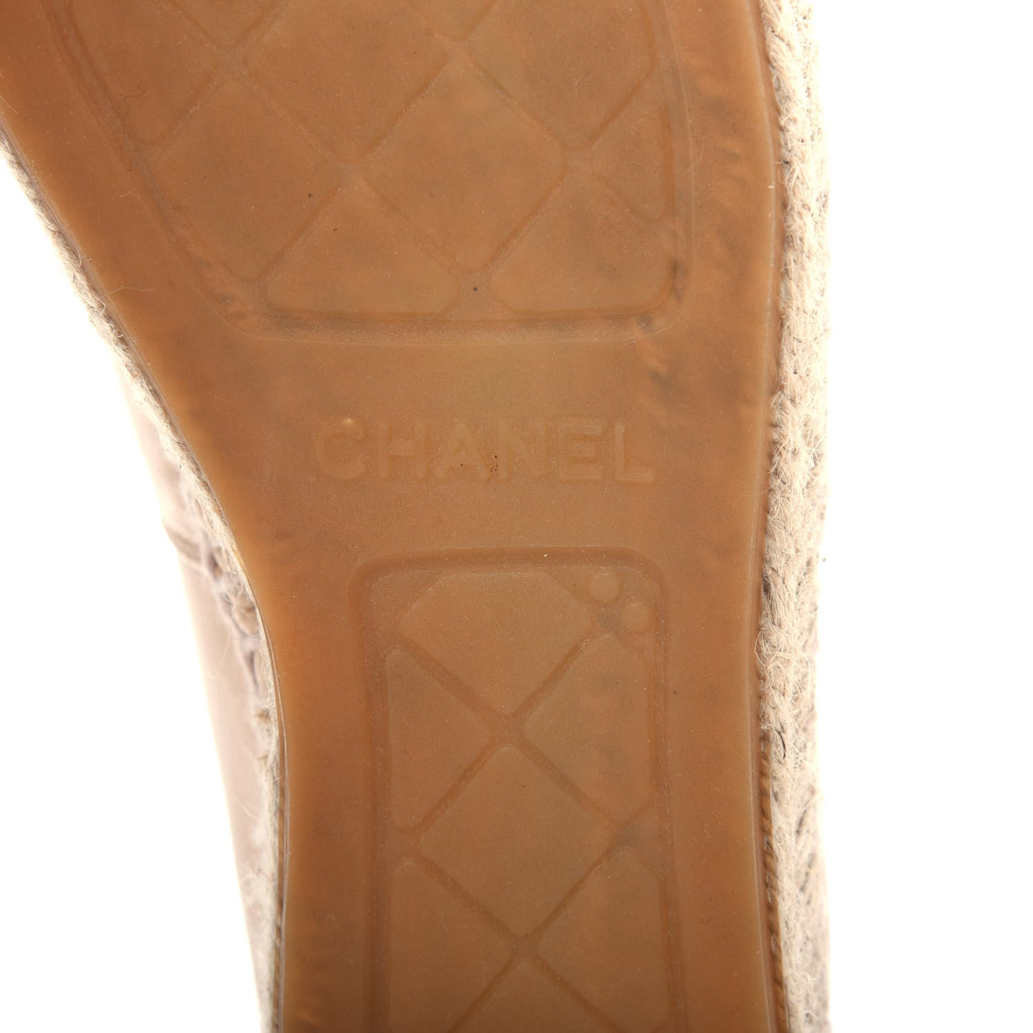 Chanel Lambskin CC Espadrilles 37 Beige Black 9 of 13