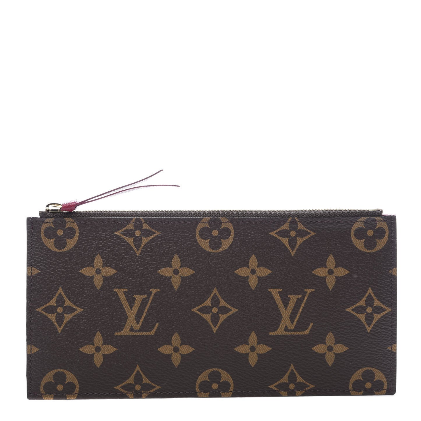 Monogram Felicie Chain Wallet Zippered Insert Fuchsia