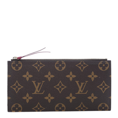 Louis Vuitton Monogram Felicie Chain Wallet Zippered Insert Fuchsia 1 of 7
