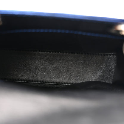 Christian Dior Metallic Lizard Mini Lady Dior Blue 5 of 10