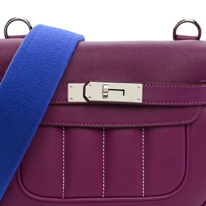 Hermes Veau Swift Mini Sac Berline Anemone Bleu Electrique 8 of 10