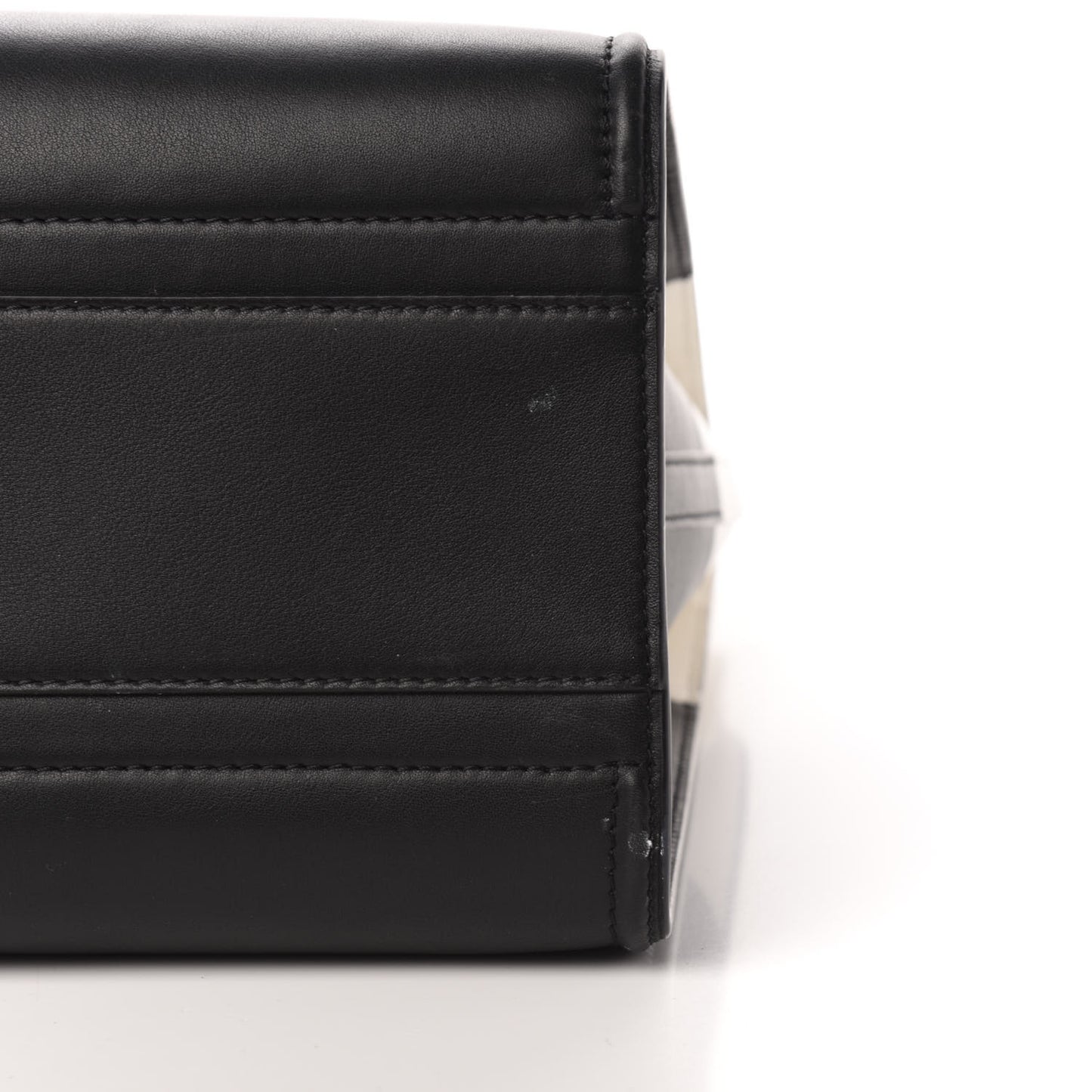 Calfskin The Tall Story Shoulder Bag Black White