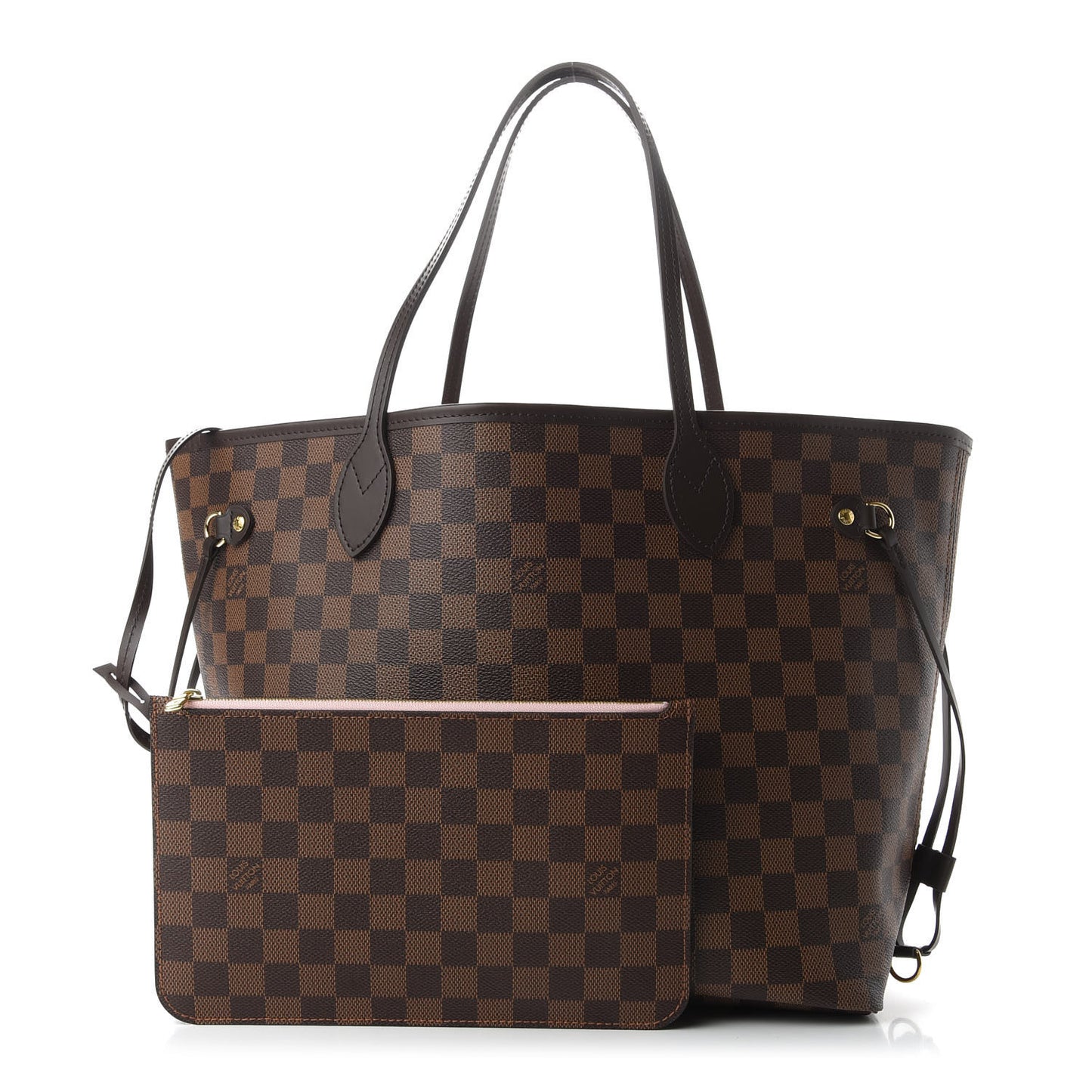 Damier Ebene Neo Neverfull MM Rose Ballerine