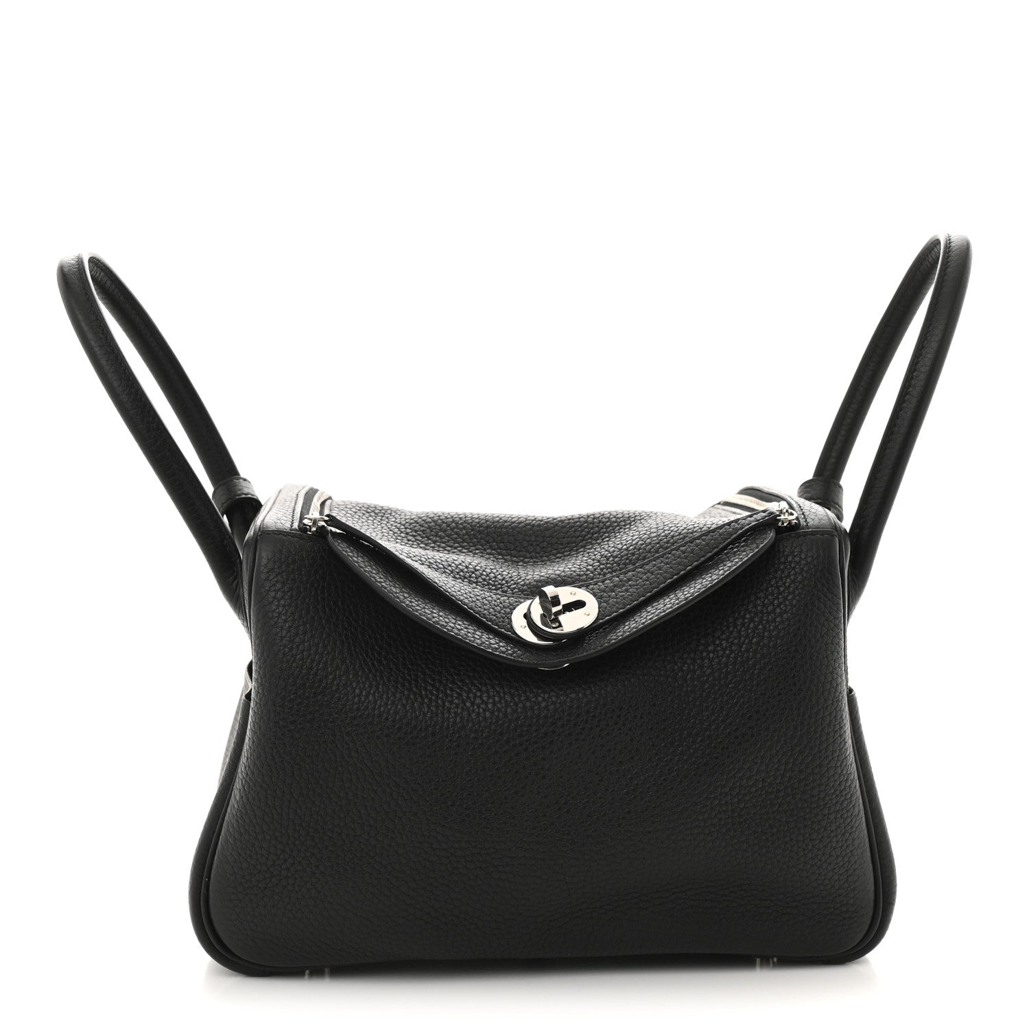 Hermes Taurillon Clemence Lindy 26 Black 1 of 11