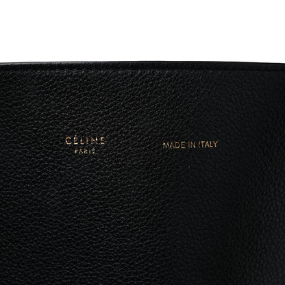 Celine Soft Grained Calfskin Medium Belt Cabas Phantom Black 6 of 11