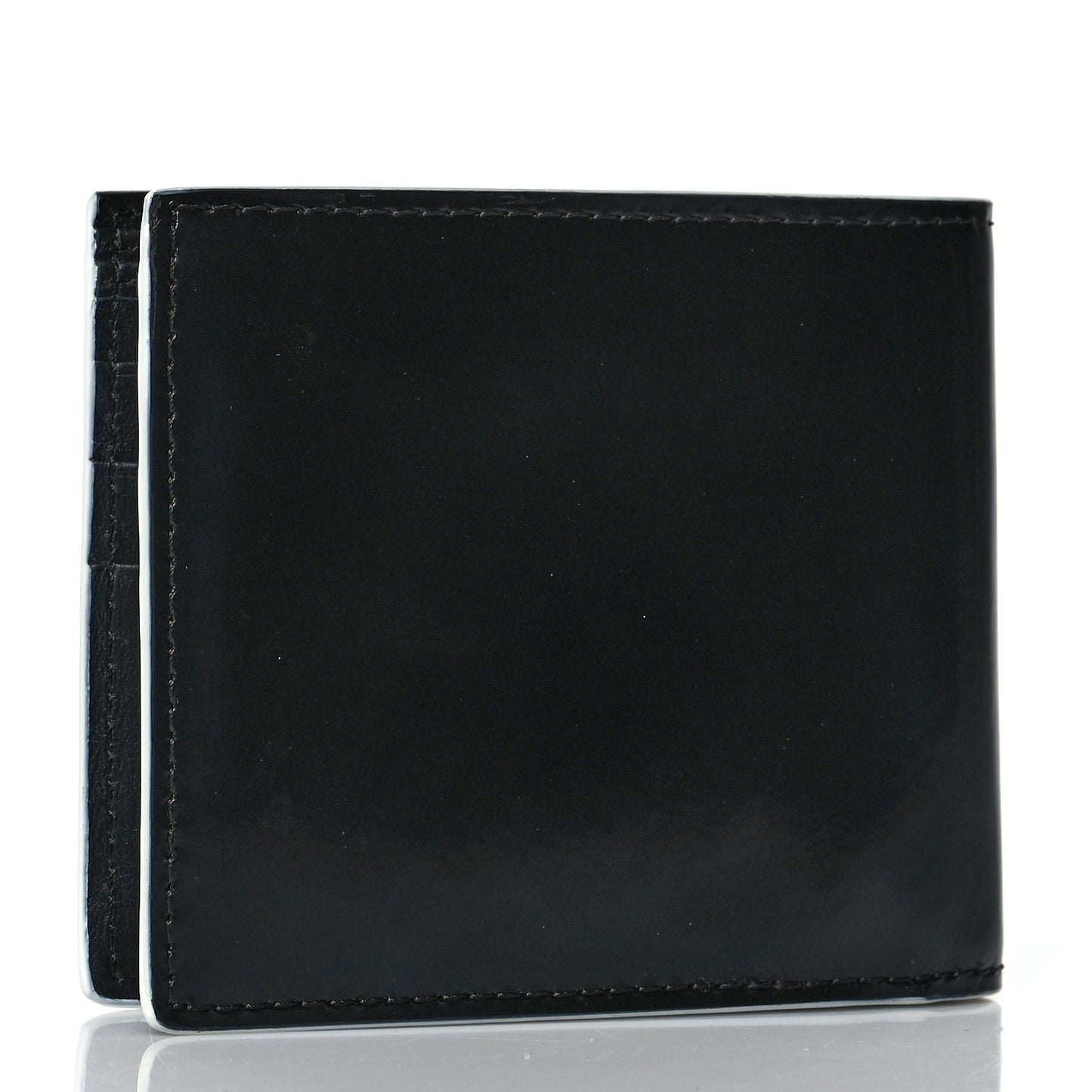 Calfskin Versace With Love Bi-Fold Wallet Black