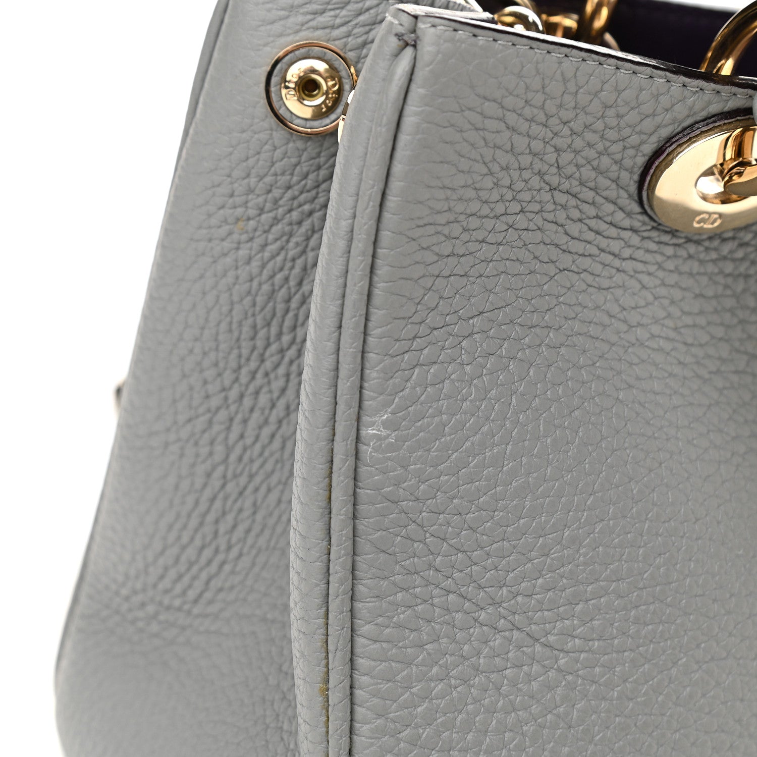 Christian Dior Calfskin Mini Diorissimo Tote Gris 10 of 11