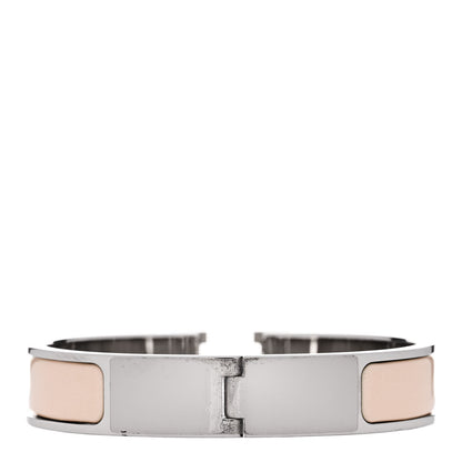 Hermes Enamel Narrow Clic Clac H Bracelet PM Beige Nacre 3 of 5
