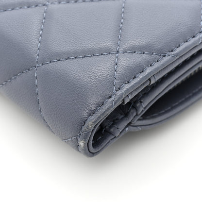 Chanel Lambskin Quilted Zipped Pocket Wallet Lavander 14 of 17