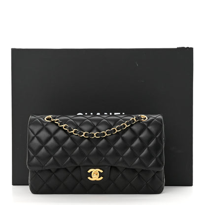 Chanel Lambskin Quilted Medium Double Flap Black 11 of 11