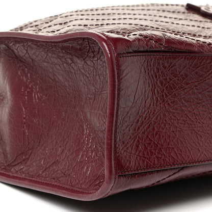 Saint Laurent Crinkled Calfskin Matelasse Monogram Niki Shoulder Bag Rouge Legion 9 of 11
