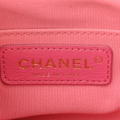 Chanel Lambskin Metal Quilted Mini Top Handle Square Flap White 6 of 11