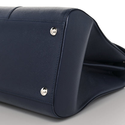 Delvaux Grained Calfskin MM Brillant Satchel Navy 9 of 9