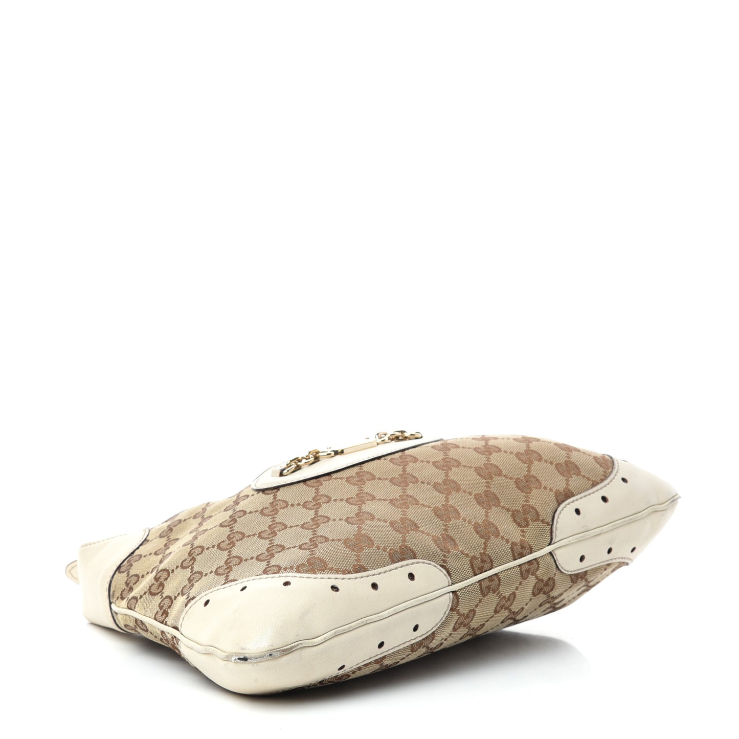 Monogram Punch Hobo White