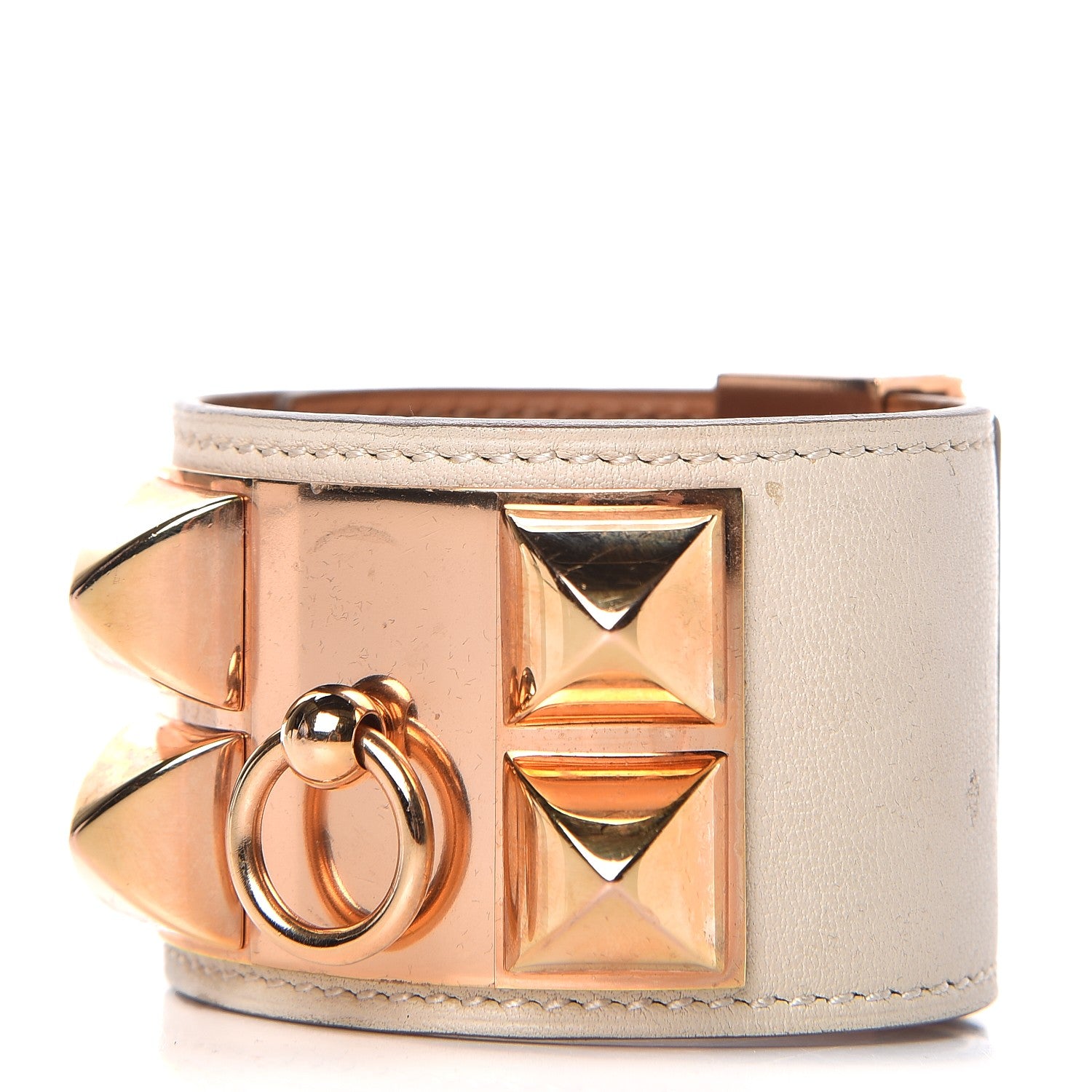 Hermes Swift Collier de Chien CDC Bracelet S Craie 1 of 6