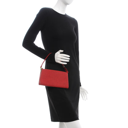 Louis Vuitton Epi Pochette Accessories 24 Castillan Red 2 of 8