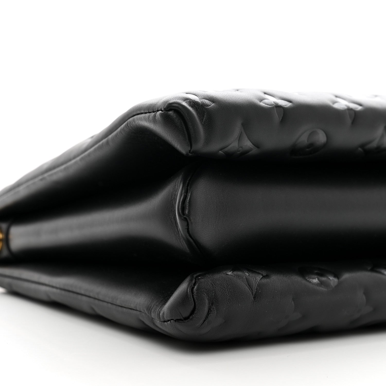 Louis Vuitton Lambskin Embossed Monogram Coussin MM Black 9 of 10