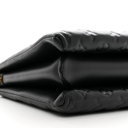 Louis Vuitton Lambskin Embossed Monogram Coussin MM Black 9 of 10