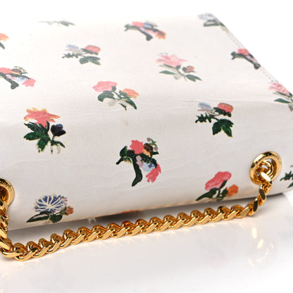 Saint Laurent Calfskin Prairie Flower Printed Small Classic Monogram Kate Satchel White 12 of 13