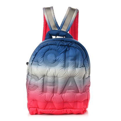 Chanel Nylon Embossed Small Doudoune Backpack Pink Blue White 1 of 9