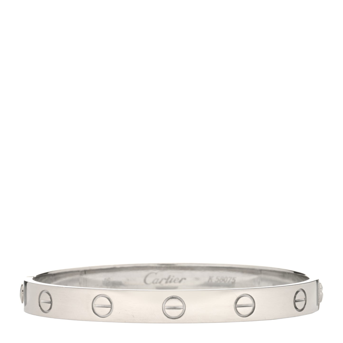 18K White Gold LOVE Bracelet 16