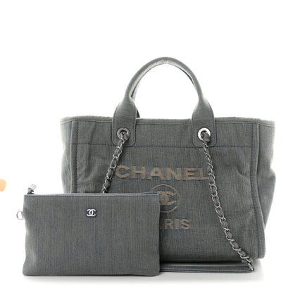 Chanel Denim Small Deauville Tote Light Blue 2 of 10