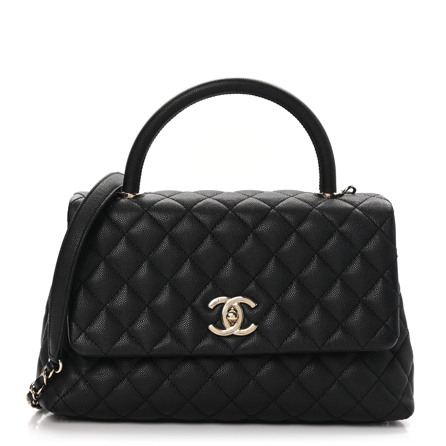 Chanel Caviar Quilted Small Coco Handle Flap Black 1 of 10