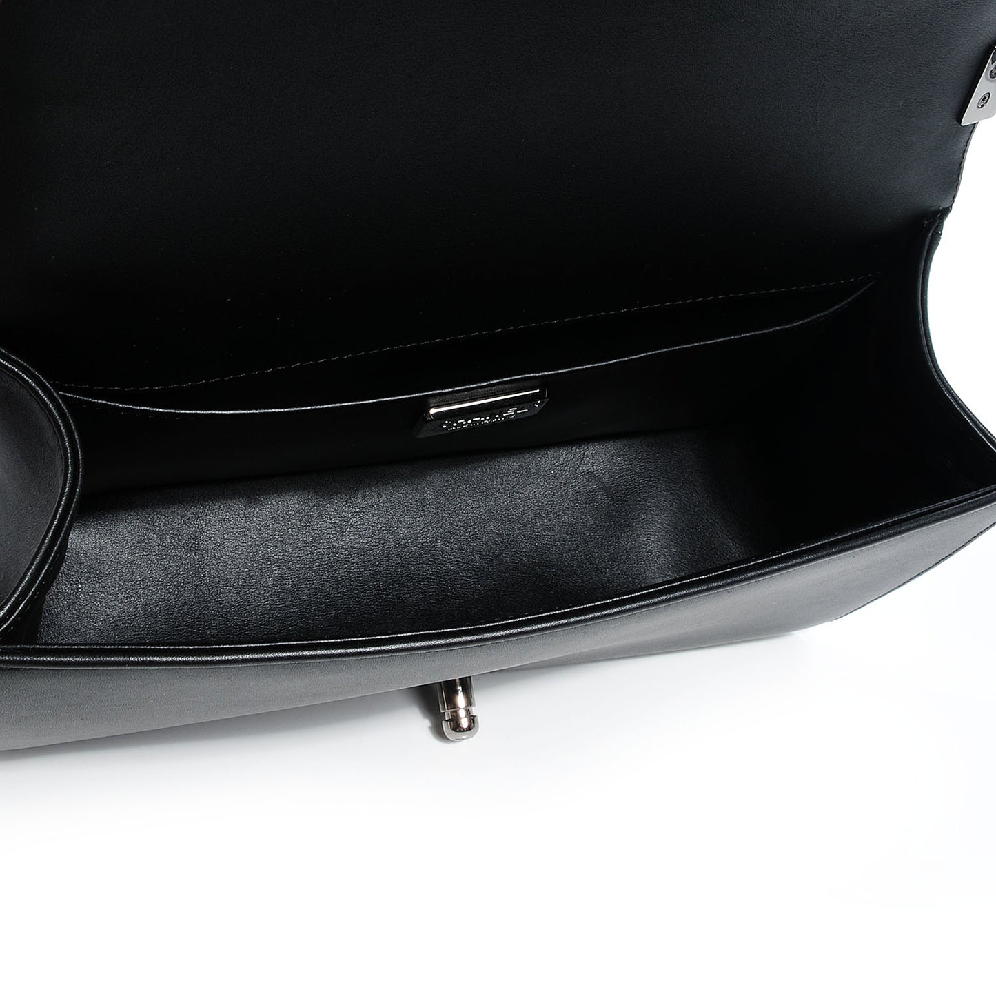 Matte Python Calfskin Medium Boy Flap Black