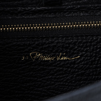 3.1 Phillip Lim 3.1 Textured Calfskin Medium Pashli Satchel Black 7 of 8