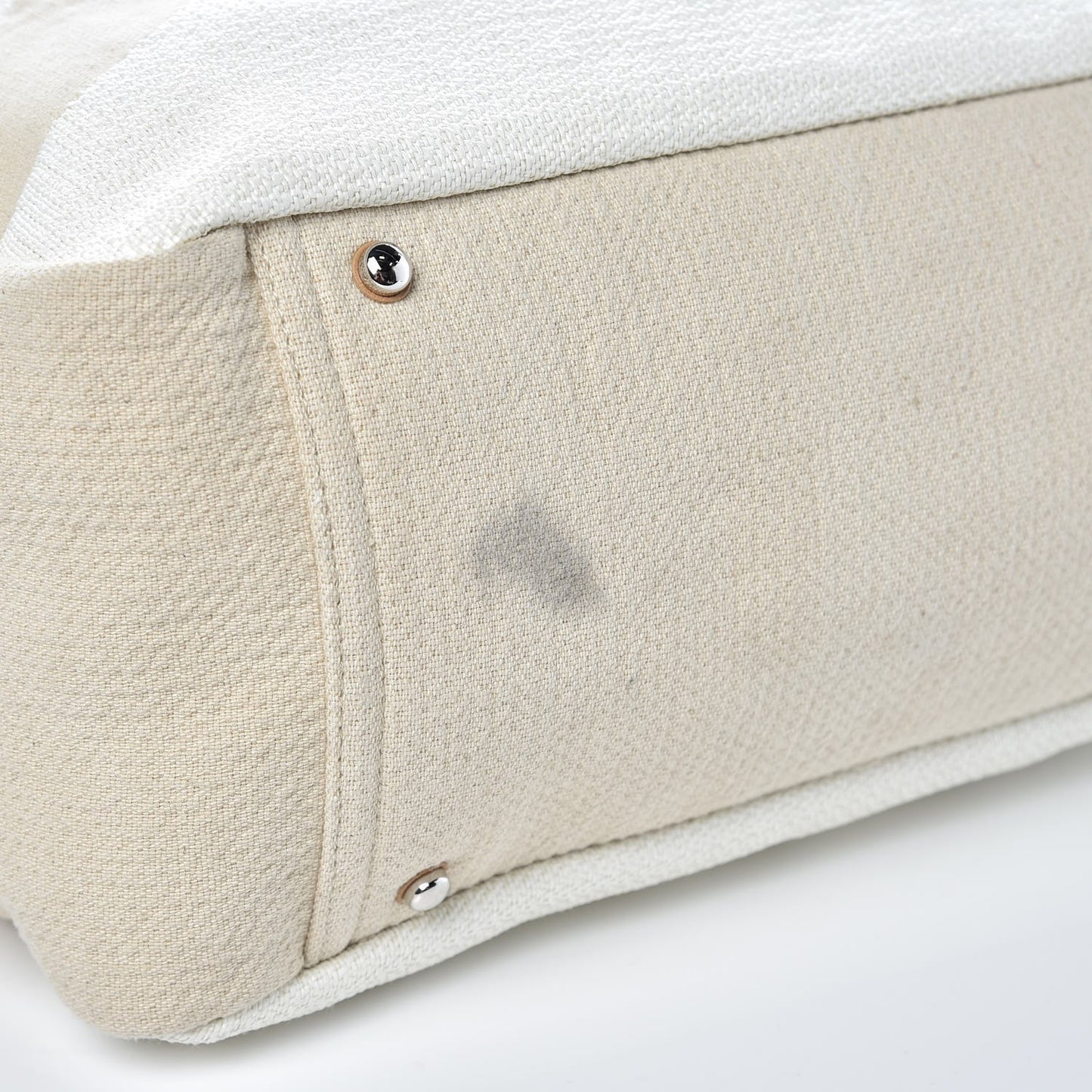 Canvas Maxi Bowling Bag White Beige