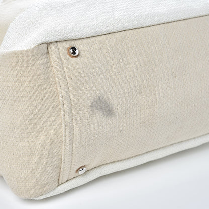 Chanel Canvas Maxi Bowling Bag White Beige 11 of 11