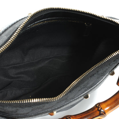 Gucci Monogram Anita Bamboo Top Handle Bag Black 5 of 7