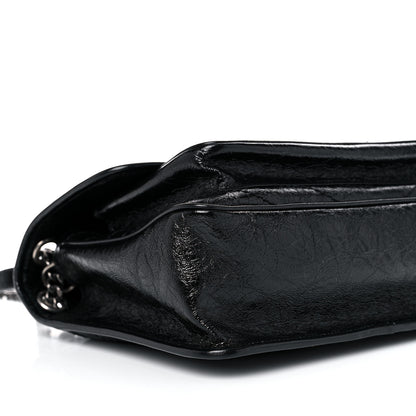 Saint Laurent Crinkled Calfskin Matelasse Monogram Medium Niki Chain Satchel Black 8 of 13