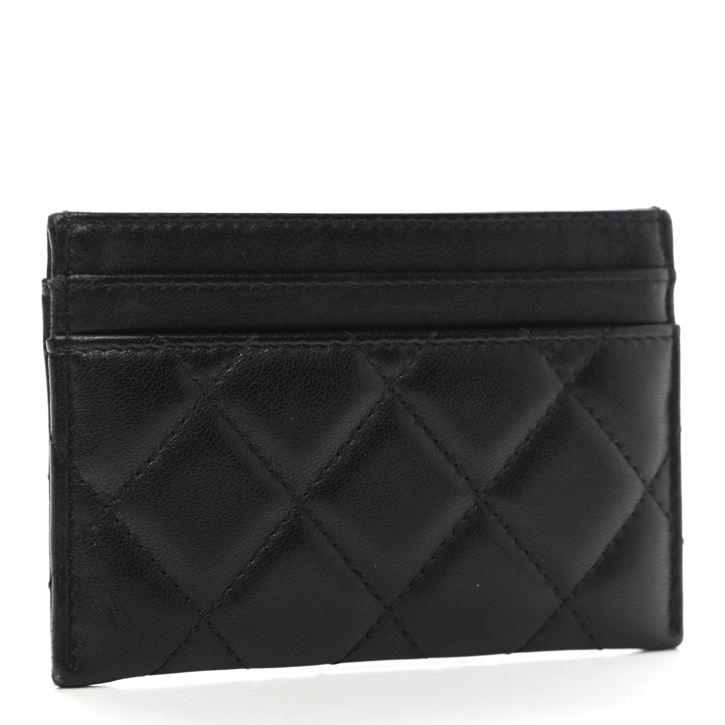Lambskin Lucky Charms Card Holder Black