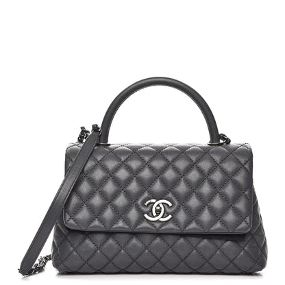 Chanel Caviar Quilted Small Coco Handle Flap Grey 1 of 9