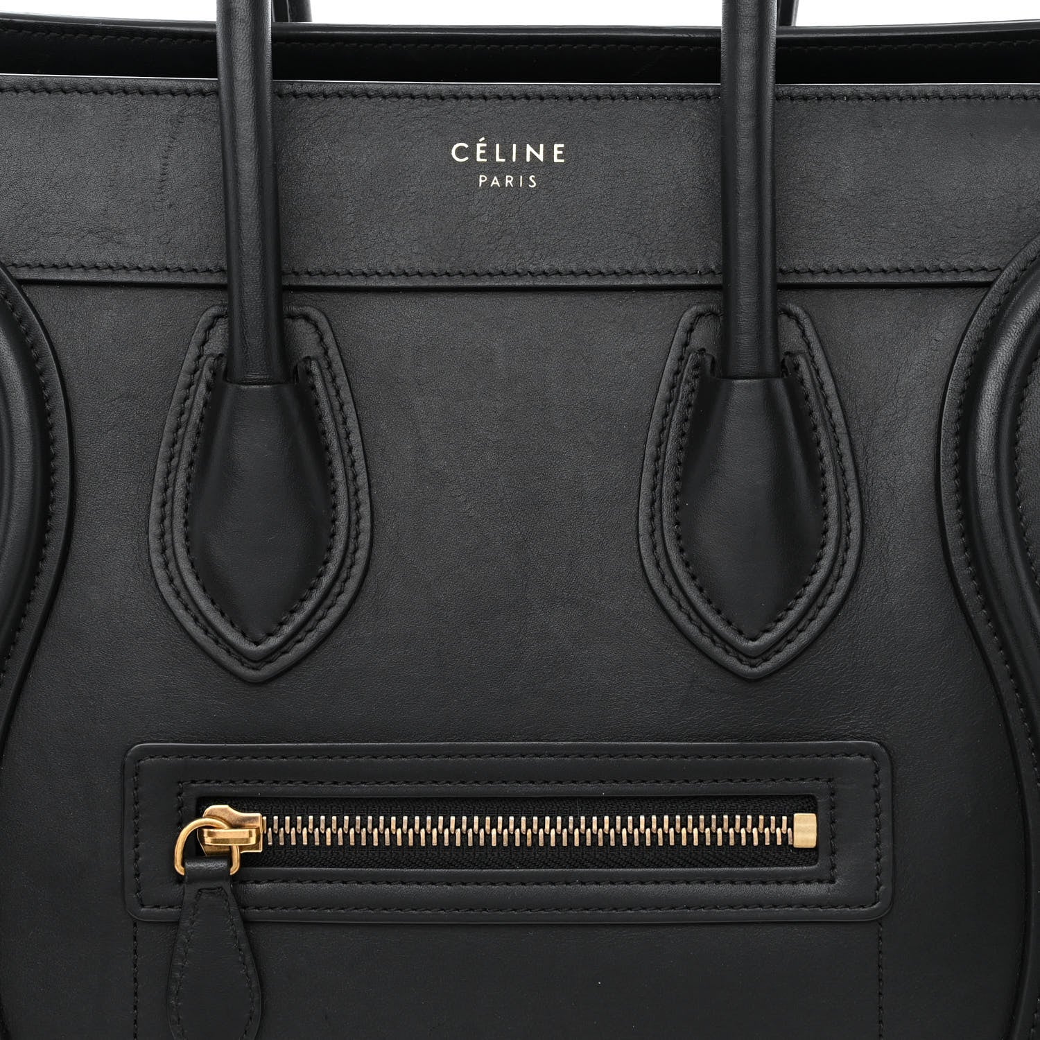 Celine Smooth Calfskin Micro Luggage Black 8 of 13