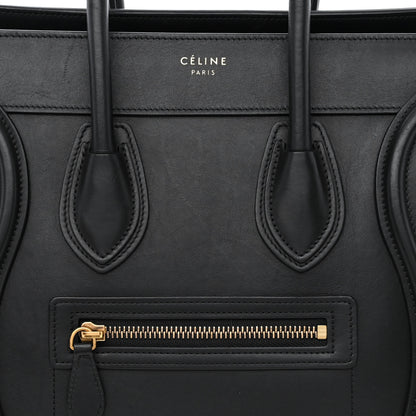 Celine Smooth Calfskin Micro Luggage Black 8 of 13