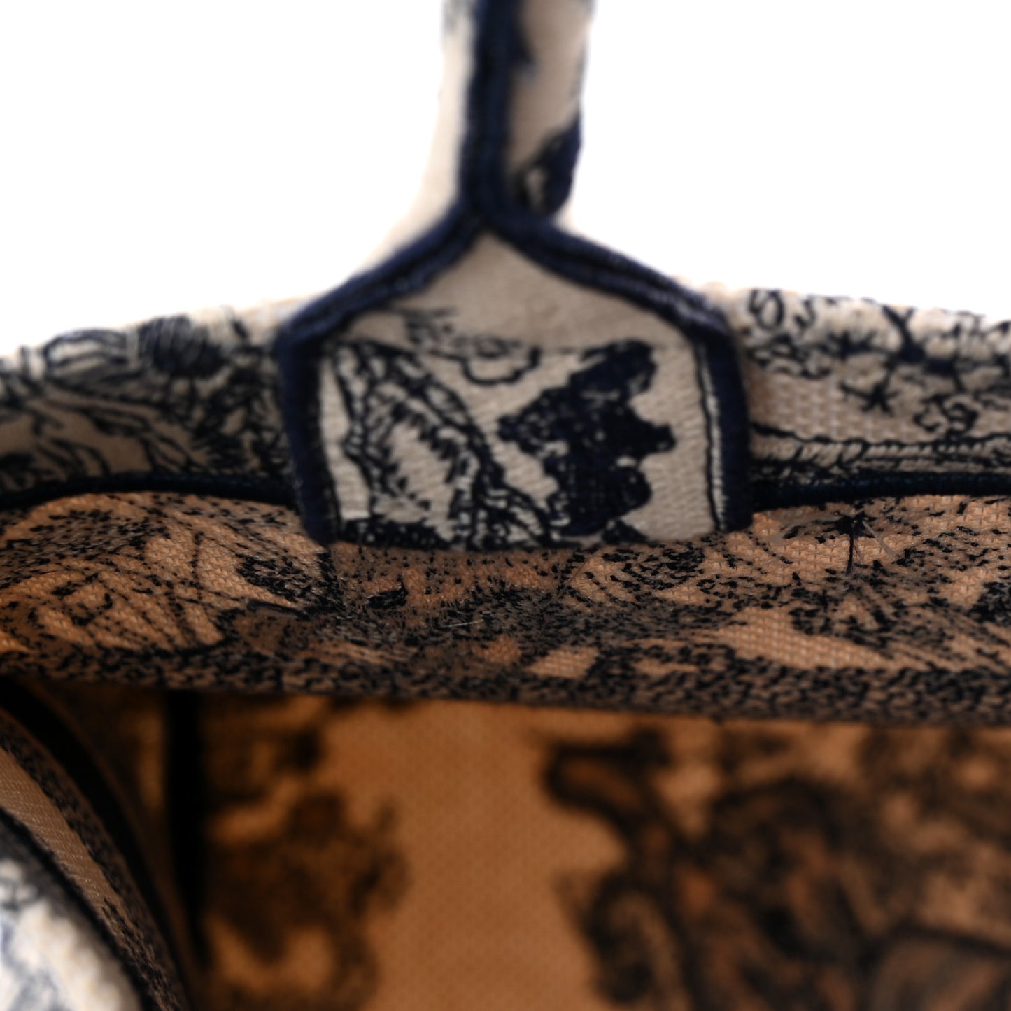 Canvas Embroidered Medium Dioriviera Toile De Jouy Book Tote Blue