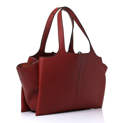 Celine Baby Grained Calfskin Medium Tri-Fold Bag Burnt Red 2 of 4
