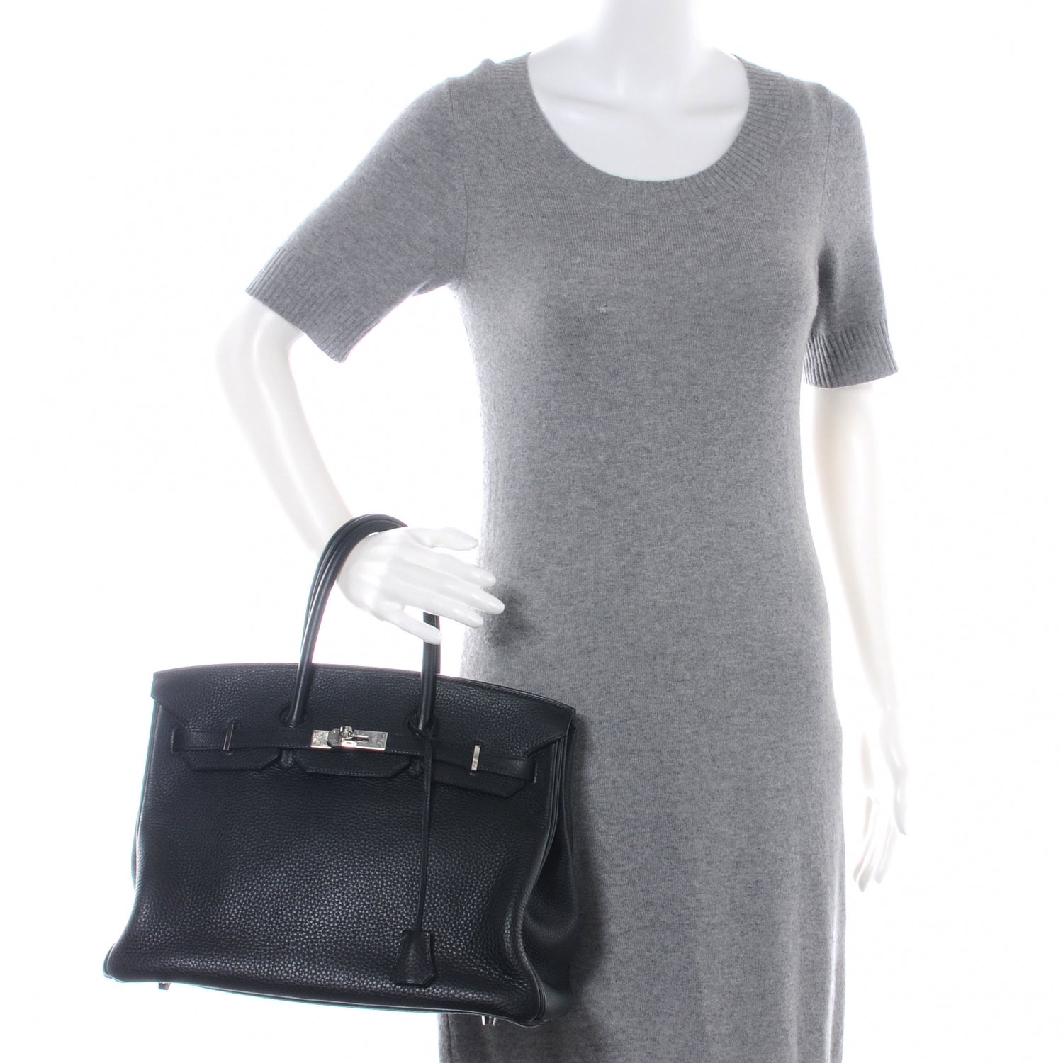 Hermes Taurillon Clemence Birkin 35 Black 2 of 10