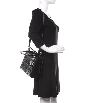 Christian Dior Patent Cannage Medium Lady Dior Black 2 of 8