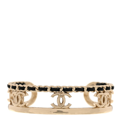 Chanel Metal Lambskin Chain CC Bracelet M Gold 1 of 5