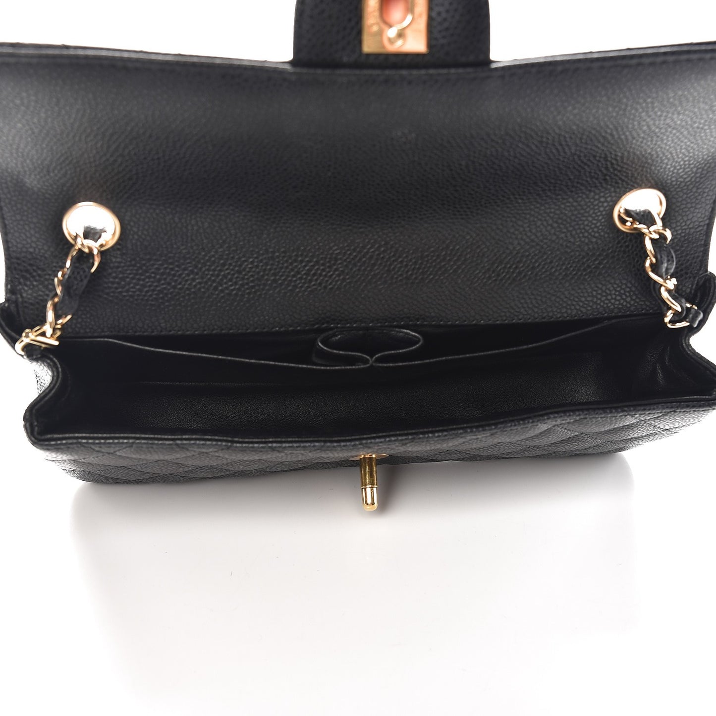 Caviar Quilted East West Flap Black