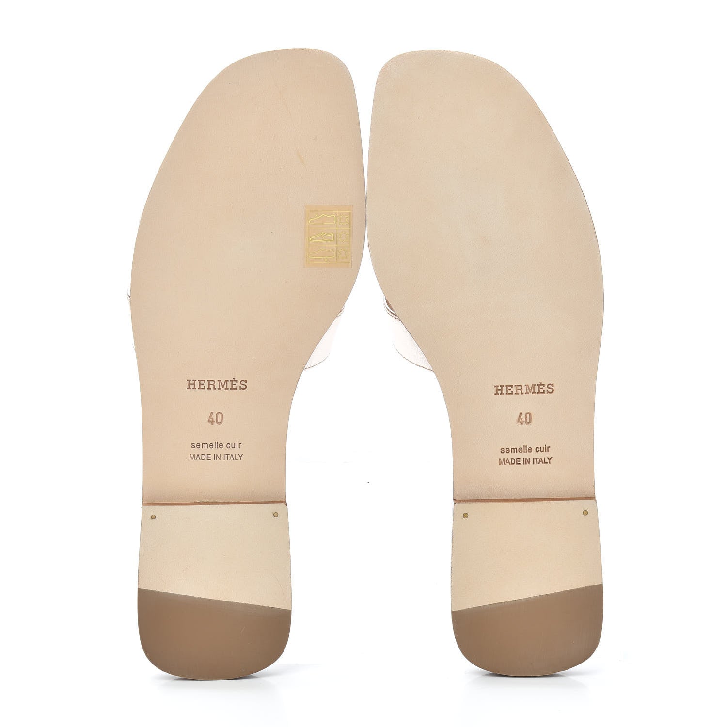 Hermes Metallic Nappa Oran Sandals 40 Rose Dore 7 of 7