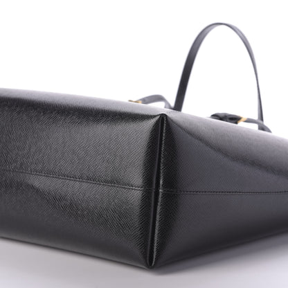 Saint Laurent Calfskin Large Shopping Tote Black 7 of 8