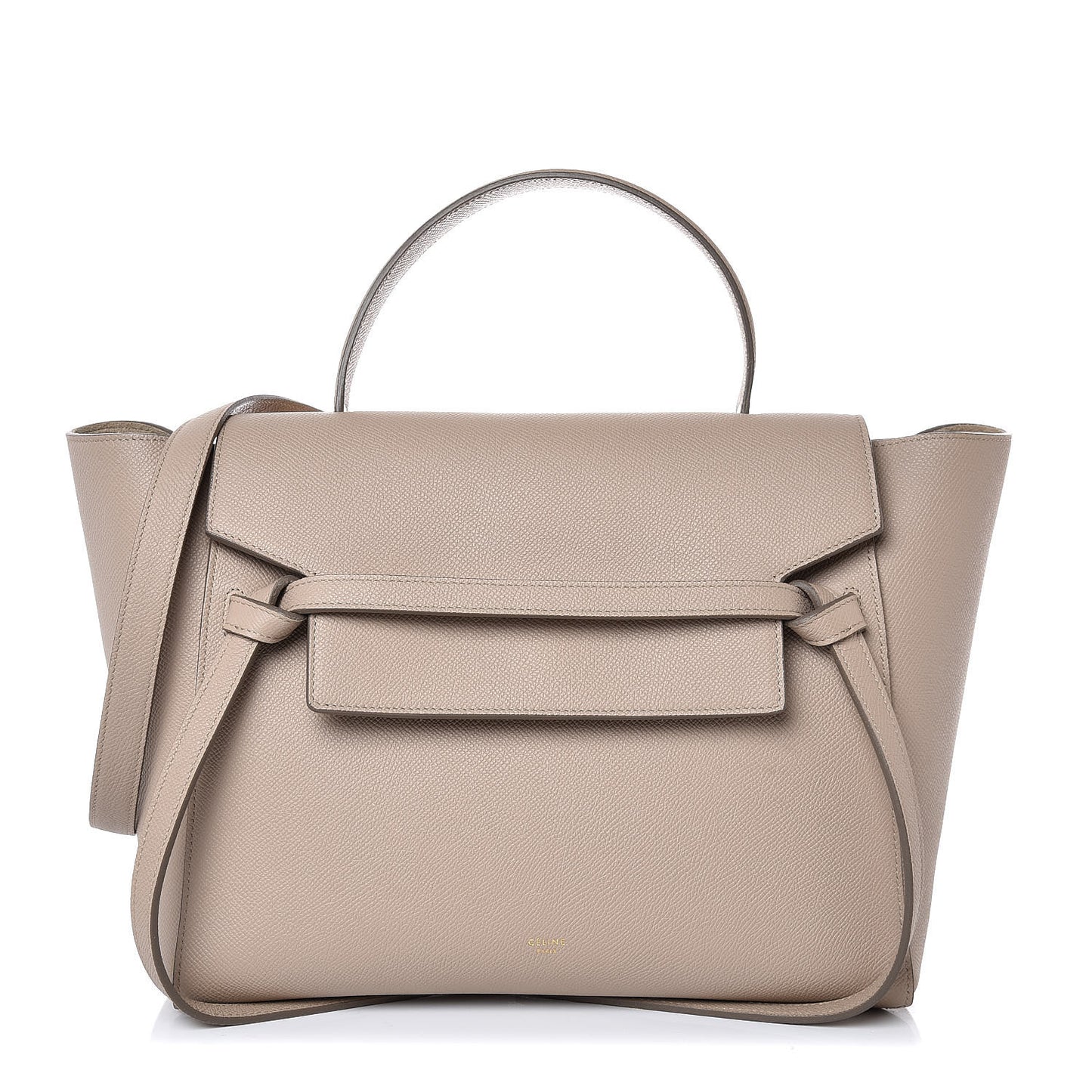 Drummed Calfskin Mini Belt Bag Light Taupe